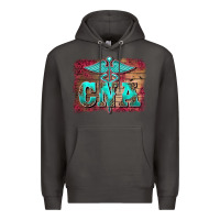 Smoke western nurse certified nurse  assistant medilcal symbol  background Premium Hoodie - BarkalooDesign