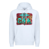 White western nurse certified nurse  assistant medilcal symbol  background Premium Hoodie - BarkalooDesign