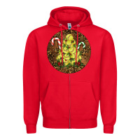Red Softball leopard christmas Zipper Hoodie - RanaPortraitStore