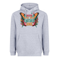 Heather Grey mind your own motherhood Heavyweight Hoodie - Zillion Design Studio