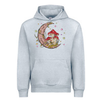 Heather Grey moon and mushrooms Urban Hoodie - MaliasSmallBusiness