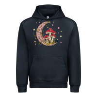 Navy moon and mushrooms Urban Hoodie - MaliasSmallBusiness