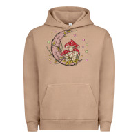 Pigment Burro moon and mushrooms Urban Hoodie - MaliasSmallBusiness