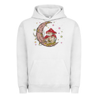Pigment Lunar Rock moon and mushrooms Urban Hoodie - MaliasSmallBusiness