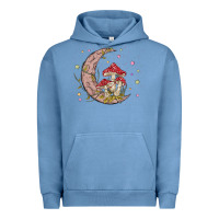 Pigment Pebble Blue moon and mushrooms Urban Hoodie - MaliasSmallBusiness