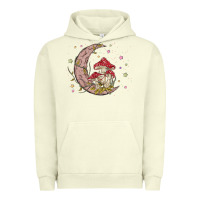Pigment Pistachio moon and mushrooms Urban Hoodie - MaliasSmallBusiness