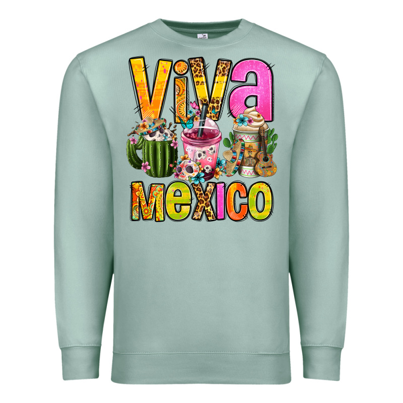 Viva Mexico Mexican Coffee Cups Premium Sweatshirt by FaDigitalArtStudio | Teevron
