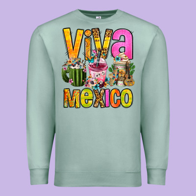 Viva Mexico Mexican Coffee Cups Premium Sweatshirt Designed By Fadigitalartstudio