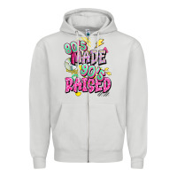 Dove Grey 80s made 90s raised Zipper Hoodie - texasbilliewilder