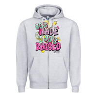Heather Grey 80s made 90s raised Zipper Hoodie - texasbilliewilder