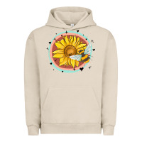 Pigment French Oak bee and sunflower Urban Hoodie - MaliasSmallBusiness