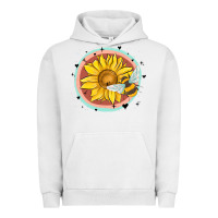 Pigment Lunar Rock bee and sunflower Urban Hoodie - MaliasSmallBusiness