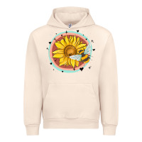 Sandshell bee and sunflower Urban Hoodie - MaliasSmallBusiness