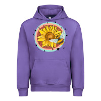 Tulip bee and sunflower Urban Hoodie - MaliasSmallBusiness
