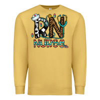 Antique Gold rn nurse Premium Sweatshirt - CowhideDigitalArt