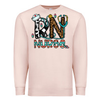 Pale Pink rn nurse Premium Sweatshirt - CowhideDigitalArt