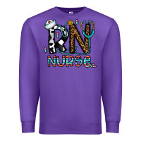 Purple rn nurse Premium Sweatshirt - CowhideDigitalArt