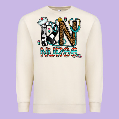 Rn Nurse Premium Sweatshirt Designed By Cowhidedigitalart