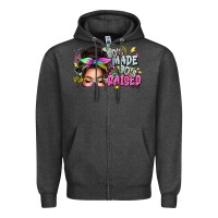 Charcoal Heather 80s made 90s raised messy bun Zipper Hoodie - texasbilliewilder