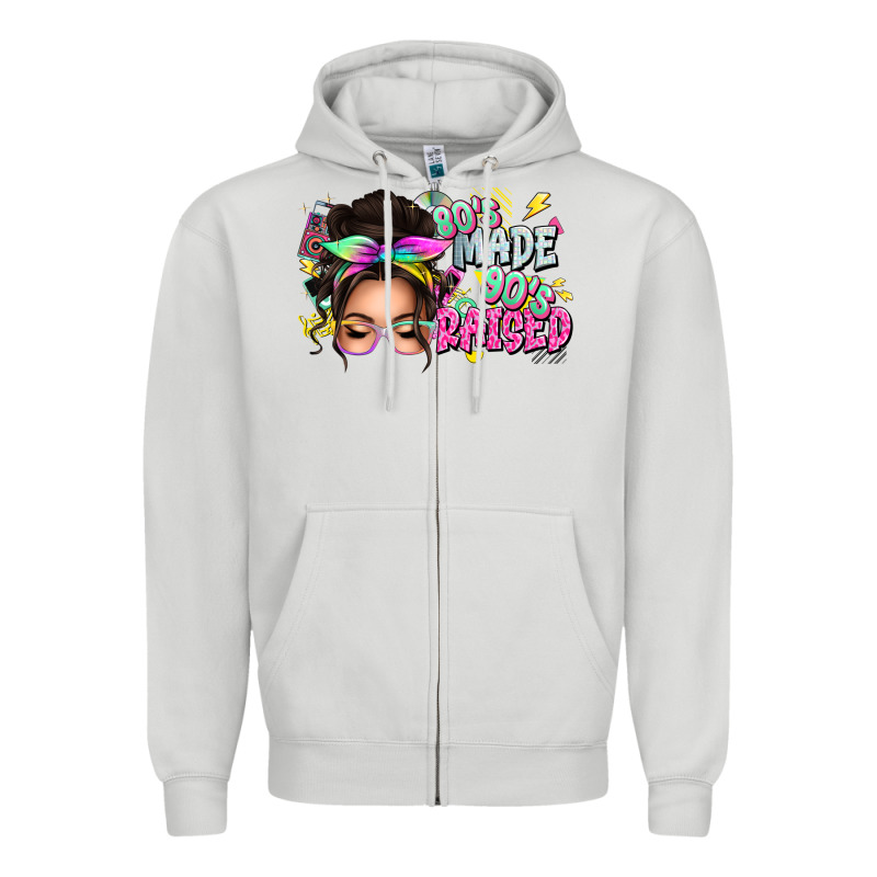 80s Made 90s Raised Messy Bun Zipper Hoodie by texasbilliewilder | Teevron