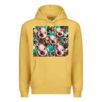 Antique Gold western cowhide sunflower baby pig Premium Hoodie - BarkalooDesign