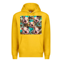 Lemon western cowhide sunflower baby pig Premium Hoodie - BarkalooDesign