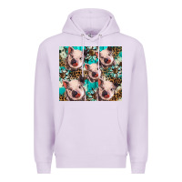 Lilac western cowhide sunflower baby pig Premium Hoodie - BarkalooDesign