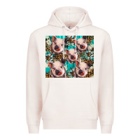 Pale Pink western cowhide sunflower baby pig Premium Hoodie - BarkalooDesign