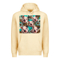 Pina Colada western cowhide sunflower baby pig Premium Hoodie - BarkalooDesign