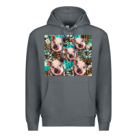 Rock western cowhide sunflower baby pig Premium Hoodie - BarkalooDesign