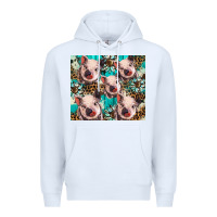 White western cowhide sunflower baby pig Premium Hoodie - BarkalooDesign