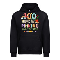 Black 100 days of making a difference Urban Hoodie - MaliasSmallBusiness