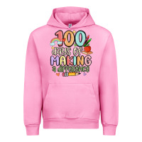 Fuchsia Pink 100 days of making a difference Urban Hoodie - MaliasSmallBusiness