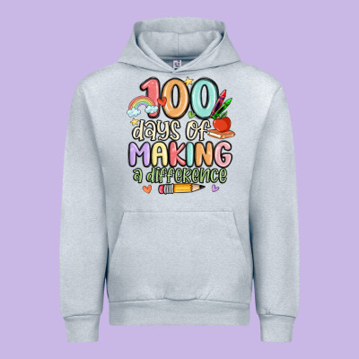 100 Days Of Making A Difference Urban Hoodie Designed By Maliassmallbusiness