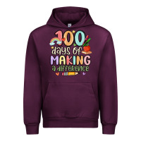 Mauve Wine 100 days of making a difference Urban Hoodie - MaliasSmallBusiness