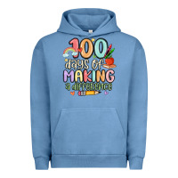 Pigment Pebble Blue 100 days of making a difference Urban Hoodie - MaliasSmallBusiness