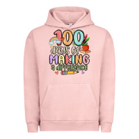 Pigment Salmon 100 days of making a difference Urban Hoodie - MaliasSmallBusiness