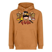 Meerkat mom of both baseball and softball messy bun Heavyweight Hoodie - Zillion Design Studio