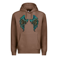 Chestnut turquoise leopard wings Premium Hoodie - RanaPortraitStore