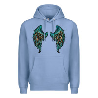 Colony Blue turquoise leopard wings Premium Hoodie - RanaPortraitStore