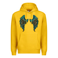 Lemon turquoise leopard wings Premium Hoodie - RanaPortraitStore