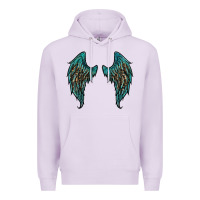 Lilac turquoise leopard wings Premium Hoodie - RanaPortraitStore