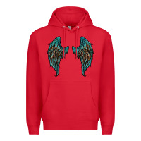 Red turquoise leopard wings Premium Hoodie - RanaPortraitStore