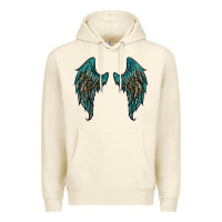 Sandshell turquoise leopard wings Premium Hoodie - RanaPortraitStore
