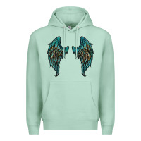 Seafoam turquoise leopard wings Premium Hoodie - RanaPortraitStore