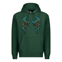 Sports Green turquoise leopard wings Premium Hoodie - RanaPortraitStore