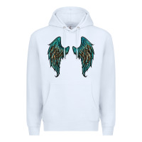 White turquoise leopard wings Premium Hoodie - RanaPortraitStore