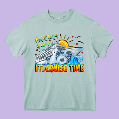 Countdown Is Over It's Cruise Time Heavy Core Tee Designed By Cowhidedigitalart