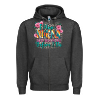 Charcoal Heather i hope karma slaps you in the face before i do Zipper Hoodie - Zillion Design Studio