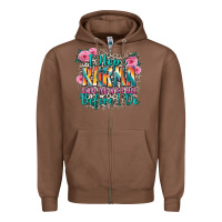 Chestnut i hope karma slaps you in the face before i do Zipper Hoodie - Zillion Design Studio